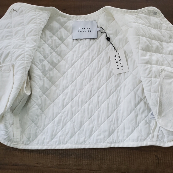 Tanya Taylor "Samantha" Puff Sleeve Cropped Jacket, Lined, Cream, Sm, NWT - Picture 10 of 16